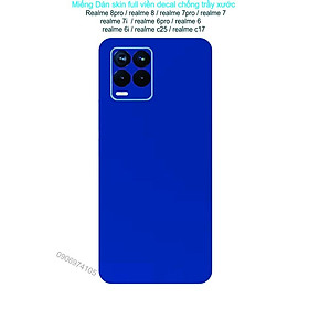 Miếng Dán Skin chống xước Full viền dành choRealme 8pro / realme 8 / realme 7pro / realme 7i / realme 7 / realme 6pro / realme