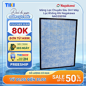 Màng Lọc Chuyên Sâu 3in1 Máy Lọc Không Khí Nagakawa NAG3501M - Hàng Chính Hãng