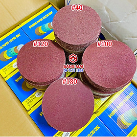 Mua 1 tờ Giấy nhám tròn dán 100mm - chuyên làm mịn gỗ  kim loại  nhựa