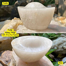Thỏi Vàng Phong Thủy (Kim Nguyên Bảo) Đá Thạch Anh Tự Nhiên NHASAN Vật Phẩm Chiêu Tài Lộc, Bình An