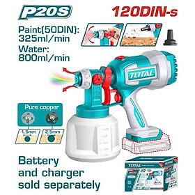 MÁY PHUN SƠN DÙNG PIN LITHIUM 20V (KHÔNG KÈM PIN & SẠC) 2BAR TOTAL TSGLI2004 - HÀNG CHÍNH HÃNG