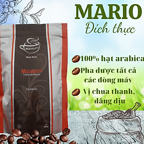 Cà phê hạt Espresso Mario Đích thực - Arabica 100% - Chua thanh, đắng nhẹ, gu nhẹ nhàng [500gr]