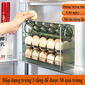 Mua Hộp Đựng Trứng Khay Đựng Trứng Tủ Lạnh 3 Tầng Giá Đựng Trứng Lật Khay Đựng Hộp Sắp Xếp Tiết Kiệm Không Gian Nhà Bếp