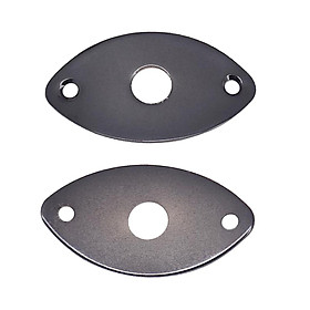 2pcs Oval Curved Output Jack Plate with Screws for Electric Guitar Accessory