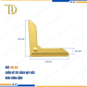 Chân đế túi xách, nẹp góc túi xách công nghệ mạ điện Electroplating độ bền 5-8 năm