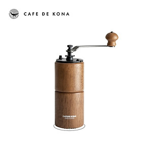 Cối xay cà phê thân gỗ hình trụ tròn lõi thép CAFE DE KONA