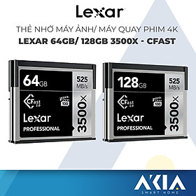 Mua Thẻ nhớ máy ảnh/ máy quay phim 64GB / 128GB Lexar 3500x 2.0 CFast  chất lượng video 4K  tốc độ đọc 525MB/s - Hàng Chính hãng