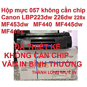 Hộp mực 057 KHÔNG CẦN CHIP dành  Canon LBP 223dw 226dw 228x MF453dw MF440 445dw 449x-KHÔNG CHIP VẪN NHẬN LỆNH IN 100% Hàng chính hãng Alpha Cartridge