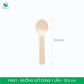 Mua FMG1 - Combo 500 Muỗng gỗ ngắn 10.5 cm dùng 1 lần - Thìa gỗ ngắn dùng 1 lần tiện lợi thân thiện môi trường