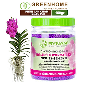 Mua Phân tan chậm Rynan 220  chai 150gr  dùng cho phong lan ra hoa  giúp hoa bền màu  thơm lâu |Greenhome