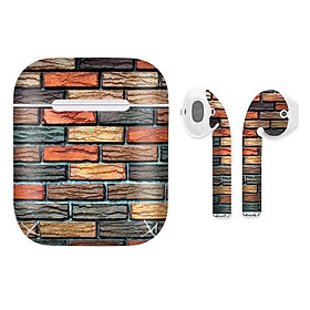 Mua Miếng dán skin chống bẩn cho tai nghe AirPods in hình thiết kế - atk370 (bản không dây 1 và 2)