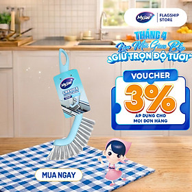 Bàn Chải Khe Hẹp MyJae Đầu Chổi Siêu Mảnh Lông Chải Cứng Vừa Tay Cầm Gọn Nhẹ 