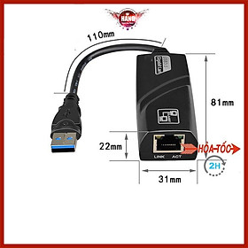 Mua Cáp USB 3.0 ra Ethernet RJ45 Gigabit 1000Mbps hỗ trợ mac  window - Hồ Phạm