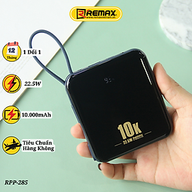 Mua Sạc dự phòng 10000mah Remax RPP 285 sạc nhanh 22.5w và tích hợp 2 dây sạc - Hàng Chính Hãng
