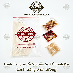 5 Túi Bánh tráng muối nhuyễn sa tế hành phi loại bánh tráng phơi sương