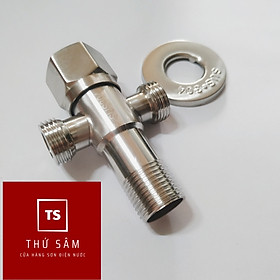 Van giảm áp chia nước bồn cầu Van T chữ thập inox 304 lõi đồng chống ố không rỉ sét