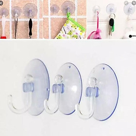 Mua Combo 10 Móc Hít Chân Không Trong Suốt Size 3Cm
