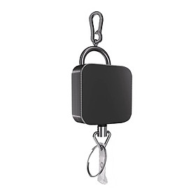 5pcs 60cm Retractable Key  Belt Clip Pull   Cards Holder - Style B-Square