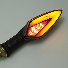2 x Universal Front & Rear Motorcycle Amber LED Turn Signal Indicator Blinker Light Lamp