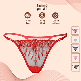 Combo 2 quần lót nữ ren lọt khe, dây hông mảnh trẻ trung, thoải mái, thoáng mát (màu ngẫu nhiên) LYEQ055