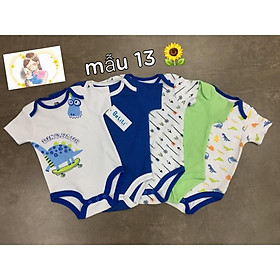 Set 5 bộ bodysuit body chip cộc tay hãng Beliti xuất dư cho bé trai và bé gái