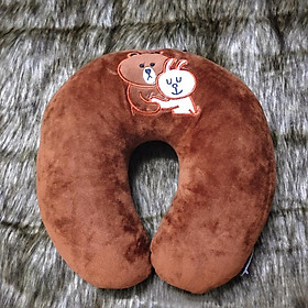 Mua Gối Chữ U Thỏ Cony Và Gấu Brown U43 (Màu Nâu)