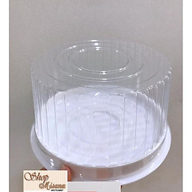 Mua Combo 20 hộp nhựa tròn đựng bánh bông lan trứng muối H24  kích thước trong 14cm cao 8cm