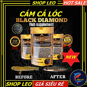 Cám cá lóc Black Diamond giúp làm đậm vạch, ra viền, vẩy cho cá lóc vẩy rồng- thức ăn cá lóc vẩy rồng-shopleo