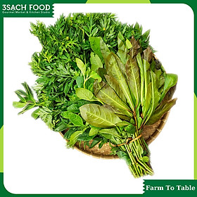 Rau rừng (gói 200gr) - Gồm nhiều loại rau tự nhiên, vị ngon đặc trưng