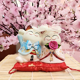 Mua Mèo Thần Tài đôi Bách Niên Hạnh Phúc