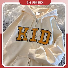 Áo khoác nỉ bông cotton dày mịn - hoodie form rộng unisex Kid - 2N Unisex