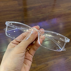 Gọng kính cận mắt vuông , gọng mảnh siêu nhẹ. nhựa dẻo vừa ( hơi cứng ) siêu nhẹ, mảnh đeo hợp thời trang