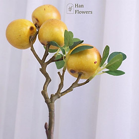 Mua Cành táo vàng 4 quả - cành táo giả - trang trí nhà cửa