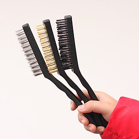 Set 03 chiếc bàn chải sắt Nhật Bản Echo lông bằng thép/đồng cho khả năng cọ rửa nhanh chóng & hiệu quả - Hàng nội địa Nhật Bản