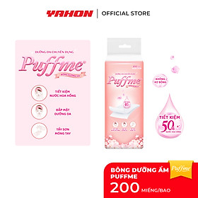 Bông Đắp Toner Dưỡng Da PUFFME Airlaid 200 Miếng/Bao - 1 Bao