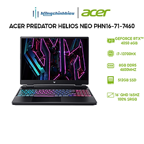 Mua Laptop Acer Predator Helios Neo PHN16-71-7460 (i7-13700HX|8GB|512GB|RTX 4050 6GB|16 ) Hàng chính hãng