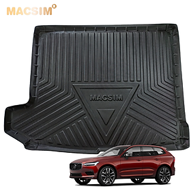 Thảm lót cốp xe ô tô Volvo Xc60 2018 - 2022 nhãn hiệu Macsim chất liệu TPV cao cấp màu đen