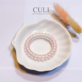 Dây cột tóc lò xo co giãn, nhựa dẻo xoắn nhiều màu xinh xắn - Culi accessories