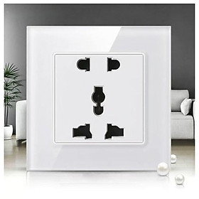 Mua Ổ cắm điện âm tường đôi 3 chấu mặt kính cường lực ATS-UKW-S2