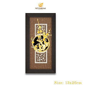 Hình ảnh Tranh hoa mai dát vàng (13x26cm) MT Gold Art- Hàng chính hãng, trang trí nhà cửa, phòng làm việc, quà tết ý nghĩa, tặng sếp, đối tác, khách hàng, tân gia, khai trương 