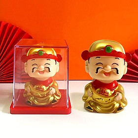 Mô Hình Thần Tài Lắc Đầu - WanLongDa 8017 - Màu Vàng