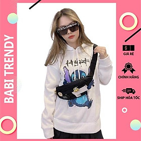 Áo hoodie nam nữ Chuột Stitch unisex Nỉ Chất Đẹp áo khoác Dáng Rộng - ST76 - babitrendy