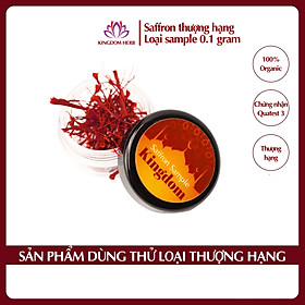 Saffron nhụy hoa nghệ tây Kingdom Herb chính hãng loại Super Negin thượng hạng hộp 0.1 gram (mẫu thử)