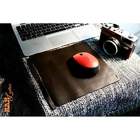 Mua Tấm Lót Chuột Cao Cấp Bằng Da Bò Thật Rất Đẹp Nâu Đậm Mouse Pad
