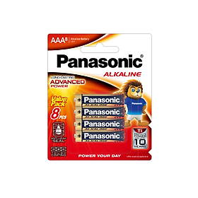 Vỉ Pin kiềm Panasonic Alkaline AAA LR03T/8B-V (8 viên) – Hàng Chính Hãng