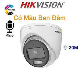 Mua Camera analog TVI colorVu Hikvision DS-2CE70DF3T-MFS 2MP  tích hợp mic thu âm  có màu ban đêm - Hàng chính hãng