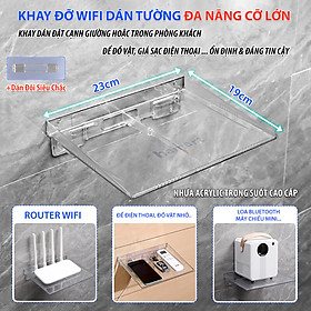 Mua Giá Đỡ Camera IP Gắn Tường Hamart Kệ Để Router Wifi Dán Tường Nhựa Acrylic Trong Suốt Dính Chắc