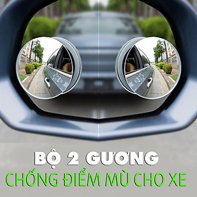 Gương Cầu Lồi ô tô cao cấp dododios gắn kính chiếu hậu, không viền, xóa điểm mù - Hàng Chính Hãng