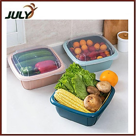 Mua BỘ CHẬU 2 RỔ CÓ NẮP ĐẬY - JL