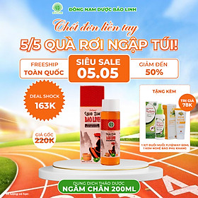 Nước Ngâm Chân Thảo Dược  Bảo Linh 200ml, Chiết xuất thảo dược, dùng siêu tiết kiệm, Dưỡng da chân, Khử mùi hôi chân, Lưu thông khí huyết